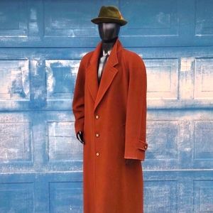 Mario Valente Men's Rare Italian Cashmere Wool Luxury Full Length Coat (Italy)